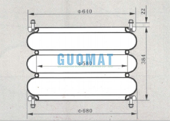 فنر بادی صنعتی W01-358-7304 فایر استون 321 نوع پیچ خورده