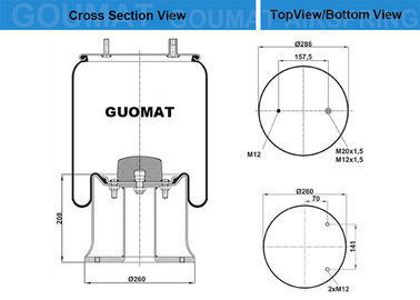 GOODYEAR 1R13-732 خودرو هوا چشمه Flexmember 566263518 1T19E-3 برای FRUEHAUF M001464