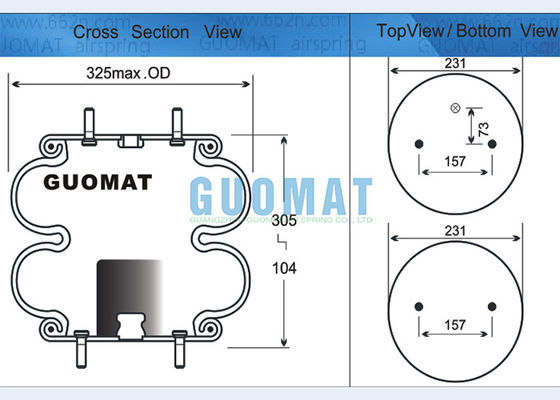 FD 330-22 337 Contitech دوبرابر صنعتی هوافروشی صنعتی W01-358-7401 بادکنک آتش با اتصال استود