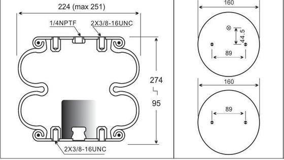W01-358-6902 کیسه های بهار با تعلیق هوا برای هندریکسون S2630