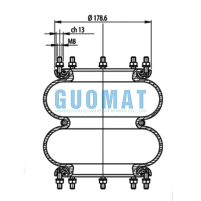 GUOMAT 2H235152 فلنج هواپیمایی جایگزین T291/2 کوله های هوایی صنعتی دو طرفه VOLVO 365461