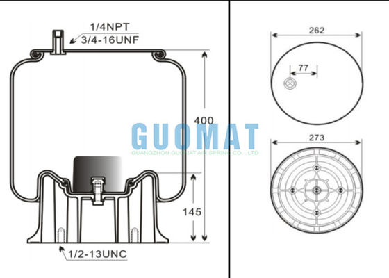W01-358-9580 فايرستون کاميون هوا سواری تعلیق 4884N1P02 Contitech تریلر هوا پرنده کیسه