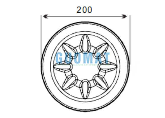 W01-M58-8513 قطعات کامیون فایرستون 4390NP22 Contitech تعلیق لوله رولینگ هوا