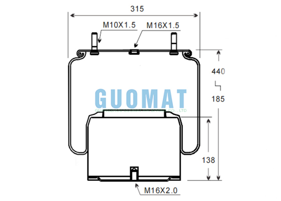 W01-M58-8722 فایرستون کامیون سنگین کیت شاک کوله هوا 1R12-712 بادکنک هوا Goodyear