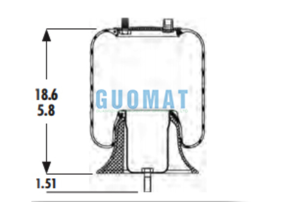 کیسه های هوای لاستیکی 1R8-034 Goodyear W01-358-5710 Firestone Truck Suspension Air Spring