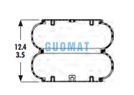 فنر هوای دوبل 2B12-305 گودیر W01-358-7443 محرک هوای صنعتی فایرستون