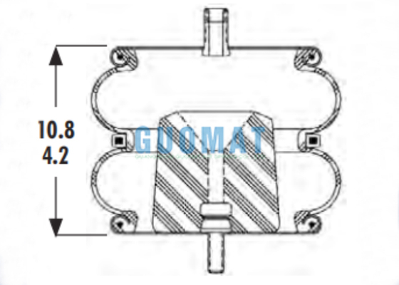 FD 200-19 510 کیسه های هوای فنری فایرستون 2B9-245 Goodyear Convoluted Rubber Bellows