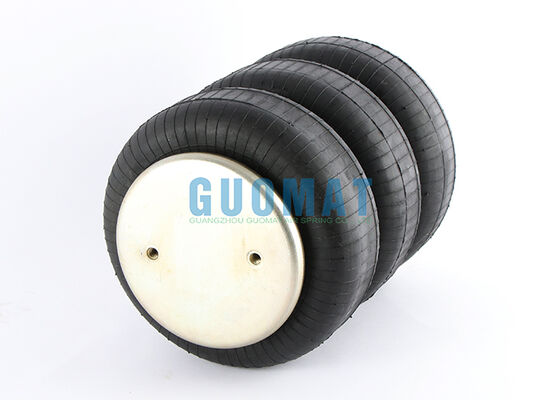 GUOMAT 3B20F-2P05 Industrial Air Spring 1/4NPT Air Fitting Hole Triple Convoluted Air Bags