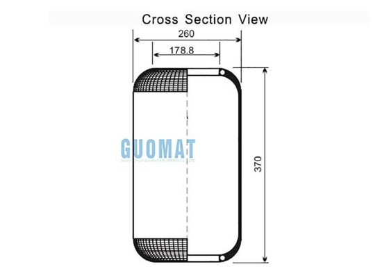V1E26 Vibracoustic Bus Air Spring Bemows Suspension Cross Cross Phoenix 1E26A
