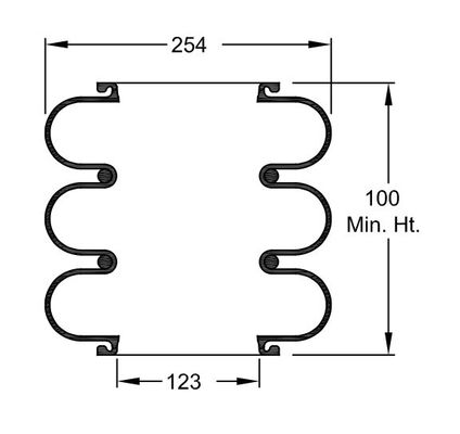 W01-R58-4047 Firestone Single Bellow Air Bag 10 X 3 جایگزین DUNLOP SP 258 می شود