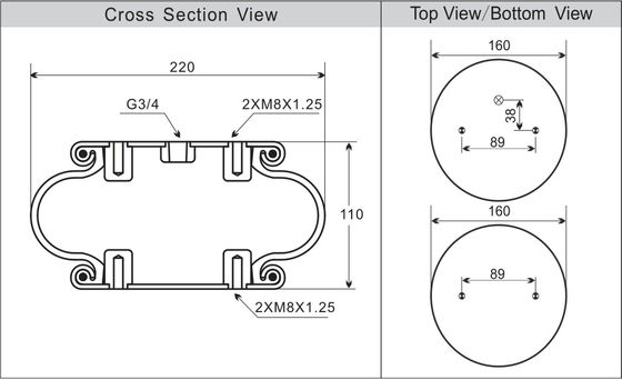 Suspension Air Springs ManufacturerW01-M58-6374 For Air Vibration Industrial