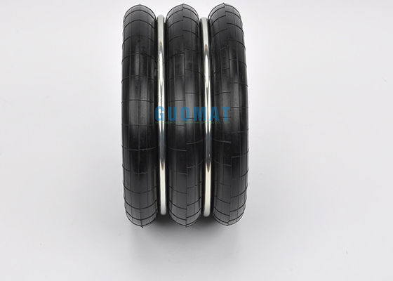 فنر صنعتی بادوام تعویض کیسه هوای لاستیکی پیچ خورده سه گانه تعلیق سواری هوا