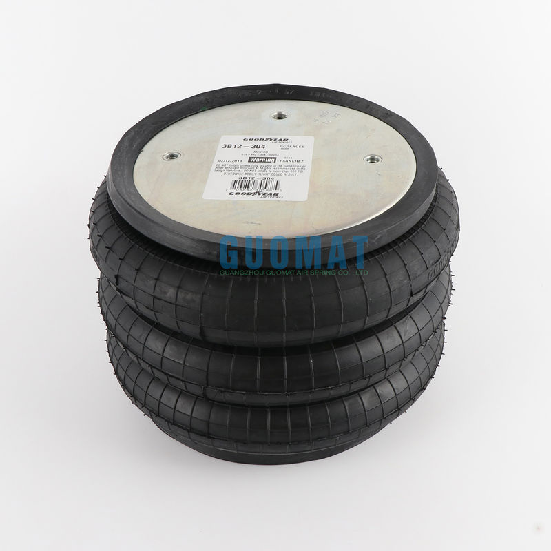 قطعات اتوماتیک 3B12-304 Goodyear Air Spring Cross W01-358-8013 Air Spring Triple Convoluted Air Bag FT330-29 Ci 1/4 NPT