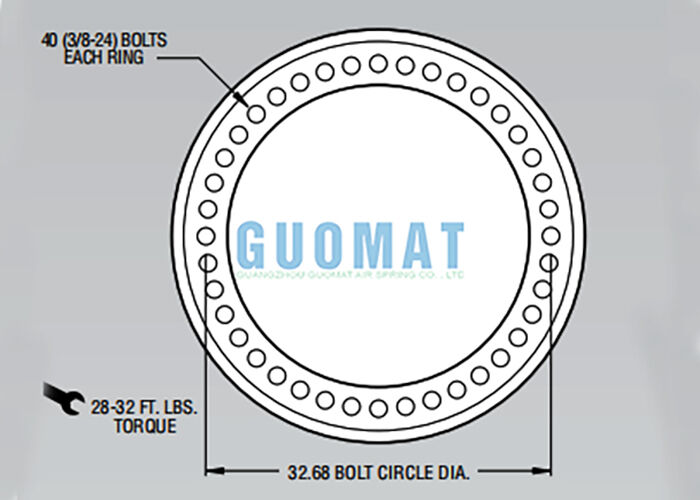 Flange Connection W01-358-9602 Firestone Double Convoluted Air Spring For Shock Absorption
