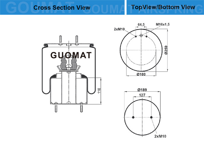 کامیون ولوو هوا بهار Airtech 136562 برای 21 097 453/21 041 697 B 12 BLE