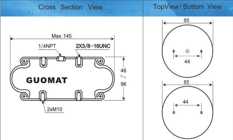 Goodyear 1B5 579-913-500 GUOMAT NO.  1B5101 صنعتی هوا بهار برای هوابرد 58218