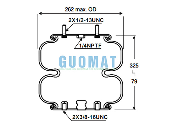 FD 200-25 426 Contitech تعلیق هوا بهار W01-358-6943 آتش سنگ جایگزین کوله هوا برای خانه موتور / RV