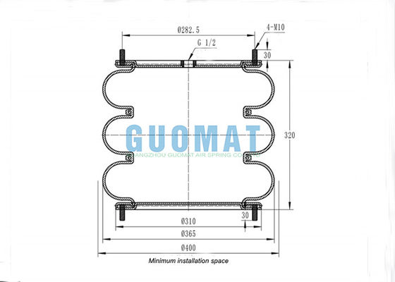 14 دستگاه فنر هوای صنعتی 1/2x3 W01-R58-4065 Firestone M/31143 Norgren برای تجهیزات پانچ