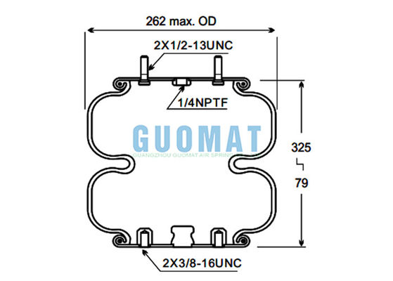 FD 200-25 426 Contitech تعلیق هوا بهار W01-358-6943 آتش سنگ جایگزین کوله هوا برای خانه موتور / RV