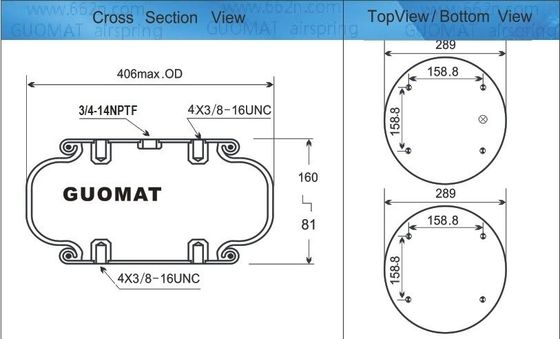 W01M586100 بهار هوایی تک پیچ GUOMAT NO.1B53014 3/4 NPT ورودی هوا دو پل