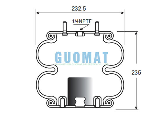 دو لبه هوا 2B9-253 Goodyear W01-358-6945 تعلیق هوا Firestone