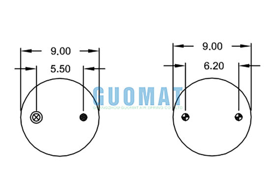 W01-358-6994 آتش سنگ تعلیق هوا بهار سبک 19 تک پیچ شده از لاستیک بهار کیسه