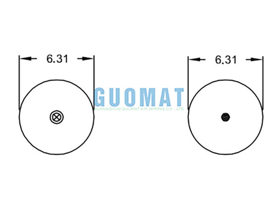 لاستیک طبیعی W01-358-6897 Firestone Double Convoluted Air Spring AS-0058 واتسون و چالین