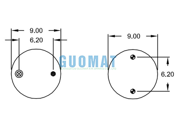 کیسه فنر هوای لاستیکی فایرستون W01-358-7996 نوع سه گانه مارپیچ کمک فنر