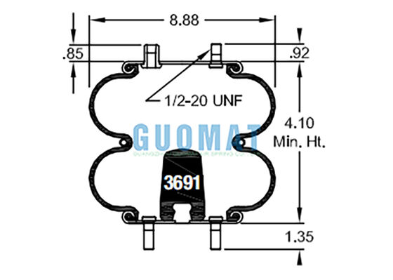 W01-358-6941 آتش سنگ تعلیق هوا شوک سبک 20 لاستیک Bellows هوا بهار