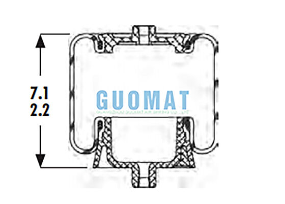 1S4-067 کابین هوافروشی Goodyear ASC-08-7-137 تعلیق کامیون تعویض کوله هوا