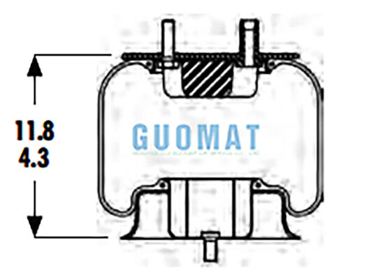 1R9-065 Goodyear Air Spring Bags 566-18-3-003 Truck Spare Parts With Steel Piston