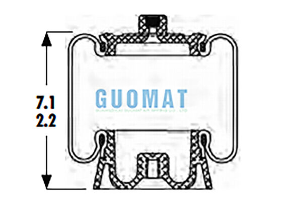 شوک هوای کابین استاندارد OEM 1S4-175 گودیر فنر هوای تعلیق کامیون ASC-08-7-157