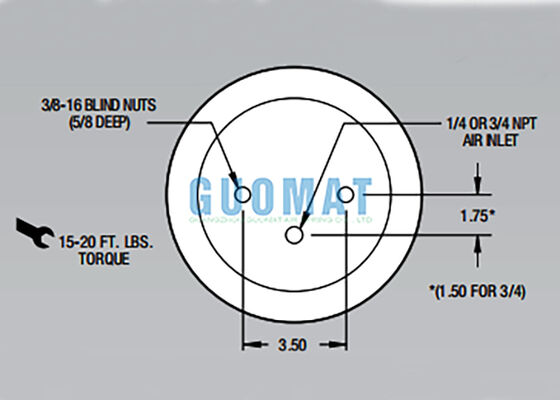 فایرستون W01-358-5405 فنر هوایی رولینگ لوب جایگزین 1T14C-3 کمک فنر هوایی تریلر