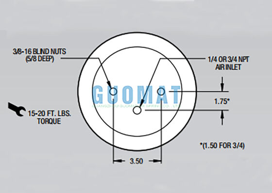 W01-358-5712 سیستم تعلیق بادی لاستیکی Firestone Truck 1T14C-7