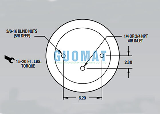 W01-358-9400 Firestone Airide Air Spring 1T15T-1 معلق شوک کشنده کامیون