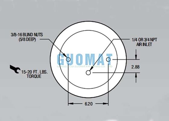 فنر بادی سیستم تعلیق فایرستون W01-358-9056 کیسه هوای کامیون سنگین 1T15M-4