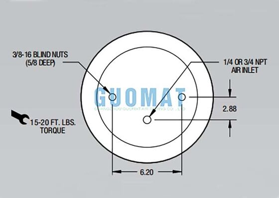 کیسه هوای فایراستون W01-358-9079 1T15M-6 کیسه‌های هوای لاستیکی سیستم تعلیق