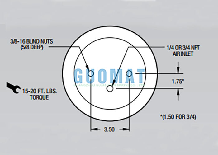 W01-358-5712 سیستم تعلیق بادی لاستیکی Firestone Truck 1T14C-7