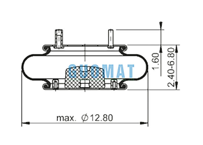 FS 330-11 467 Contitech کفش های هوائی لاستیکی 64594 سبک تک پیچ هوا با بولت