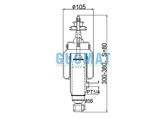 MK996372 FUSO کابین کامیون جذب کننده شوک هوا MC053766 تعلیق هوا بهار